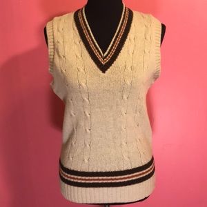 Vintage wool pullover v-neck sweater vest